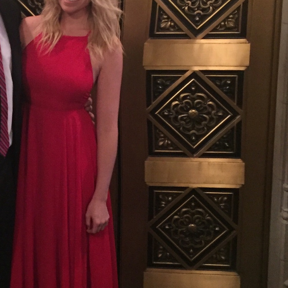 Lulus red maxi dress